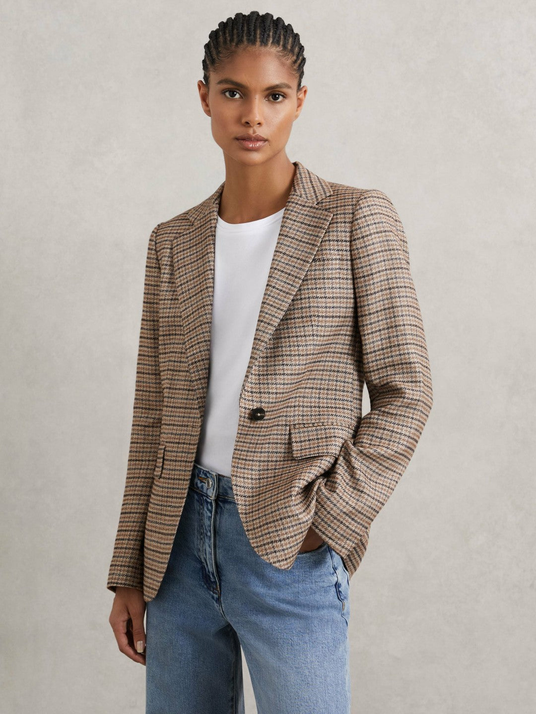 Reiss | Jacket in Neutral Check
