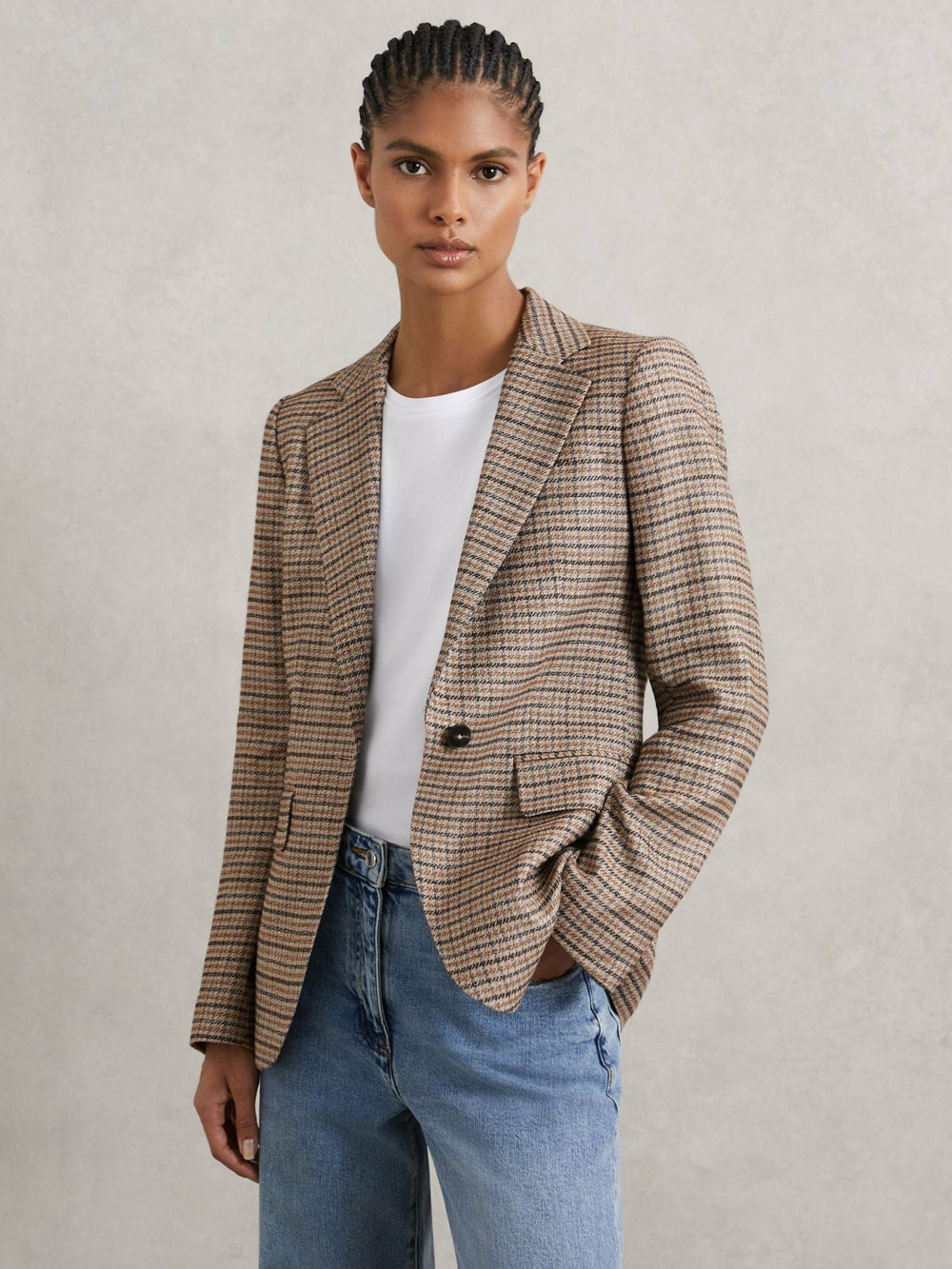 Reiss | Jacket in Neutral Check