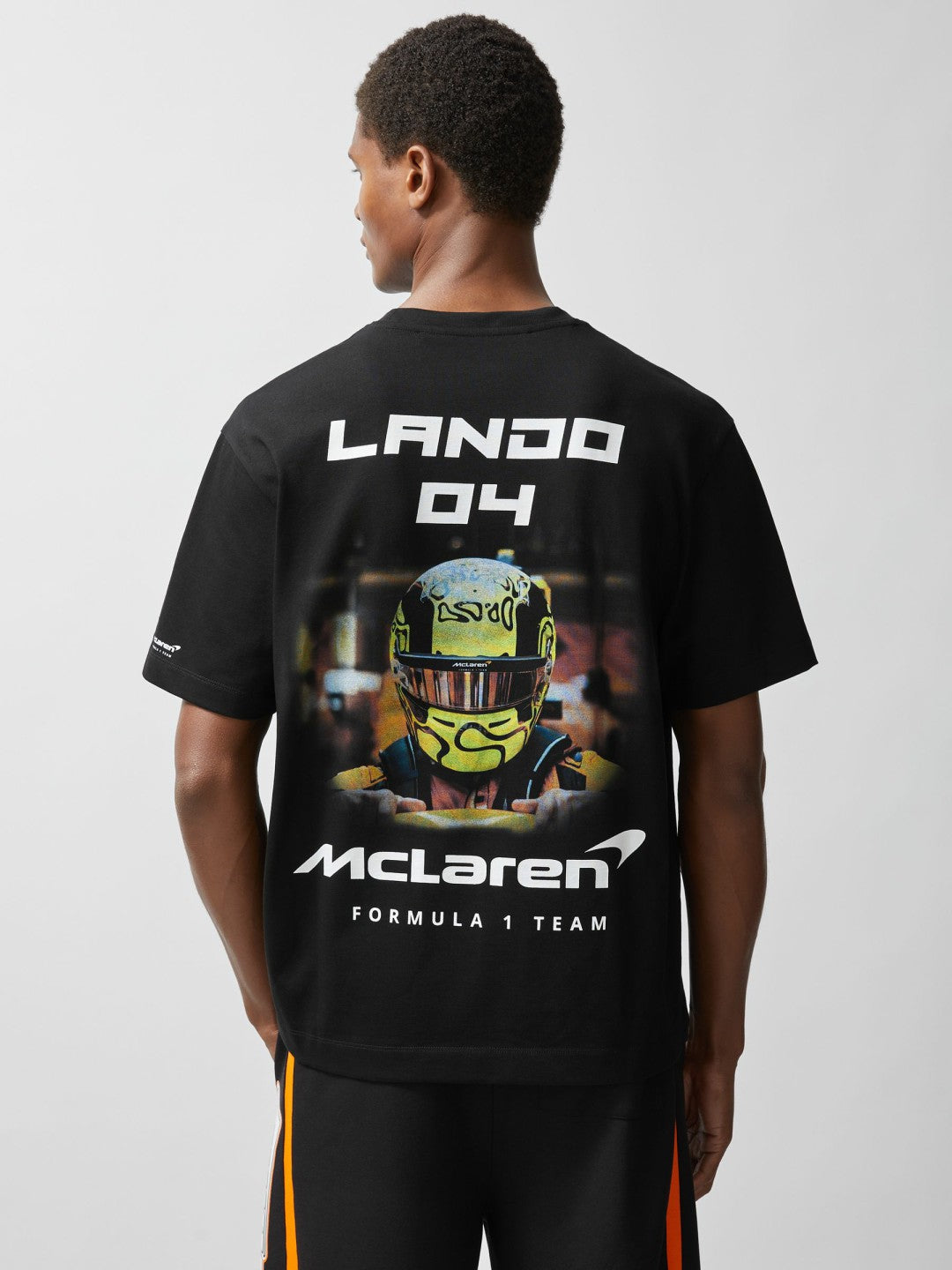 Reiss | McLaren F1 Team Lando-Print T-Shirt Unisex Fit in Black