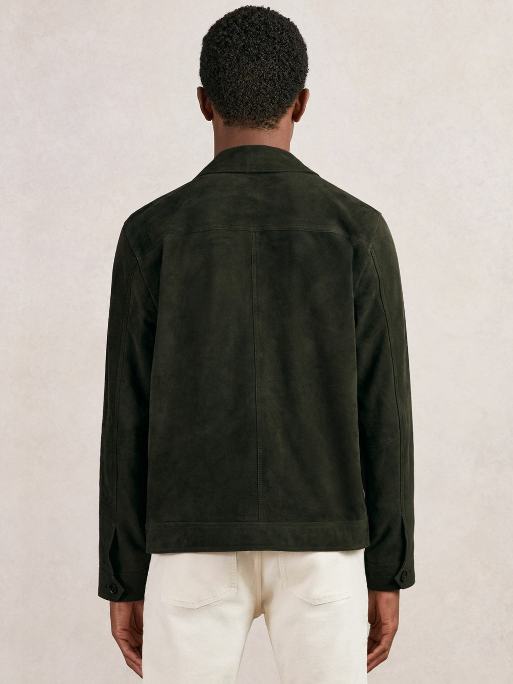 Reiss | Suede Worker Jacket in Dark Green
