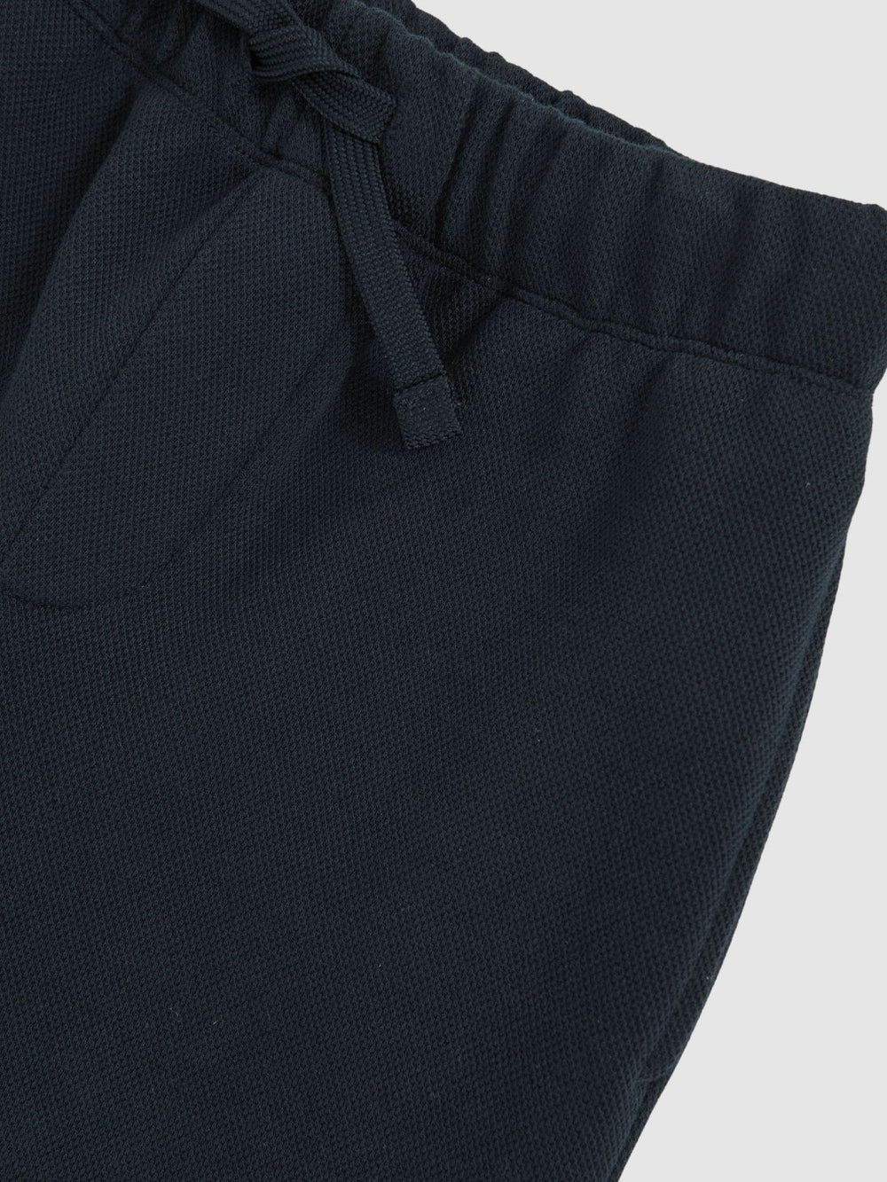 Reiss | Cotton-Blend Textured Cuffed Joggers in Navy