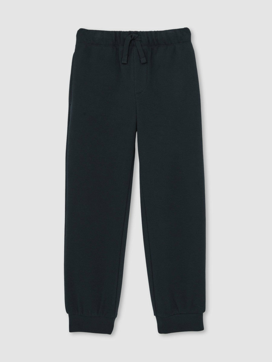 Reiss | Cotton-Blend Textured Cuffed Joggers in Navy