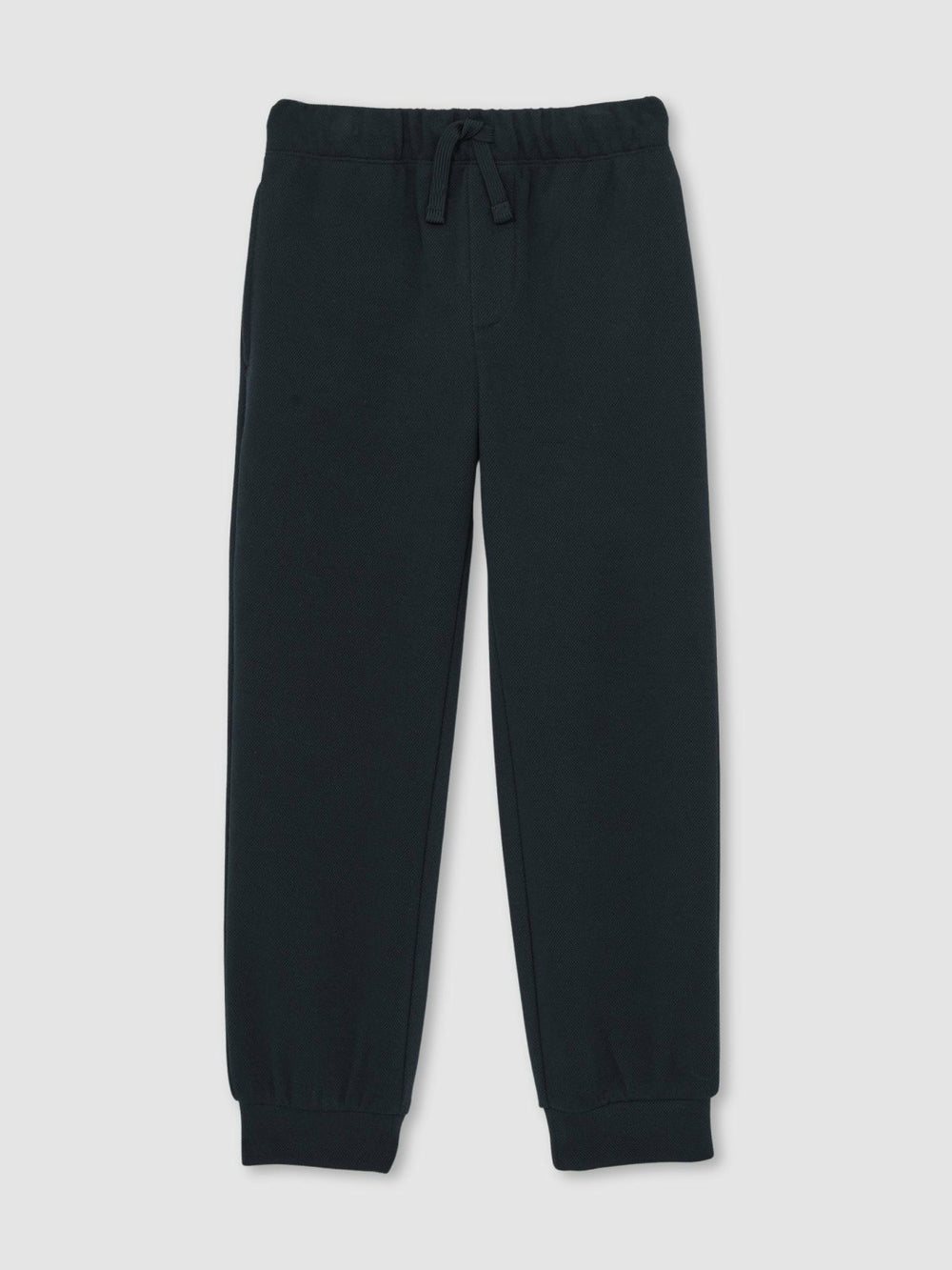 Reiss | Cotton-Blend Textured Cuffed Joggers in Navy