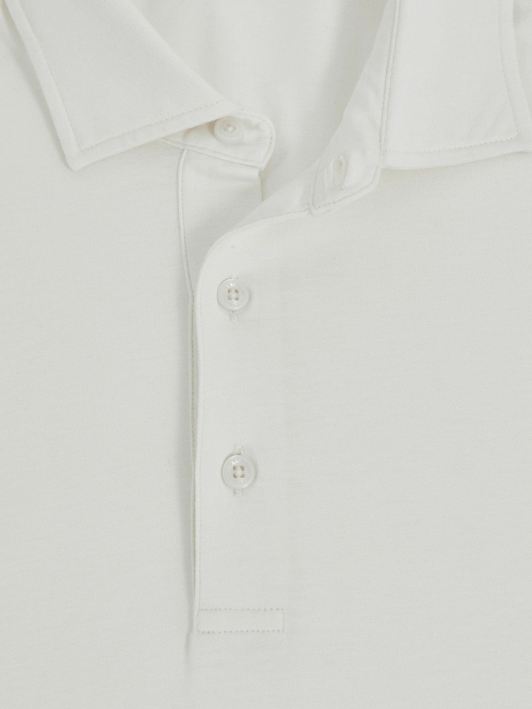 Reiss | Cotton-Jersey Long Sleeve Polo Shirt in White