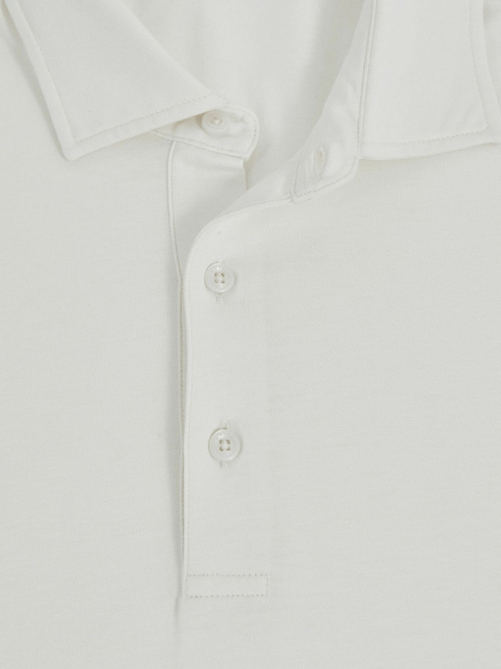 Reiss | Cotton-Jersey Long Sleeve Polo Shirt in White