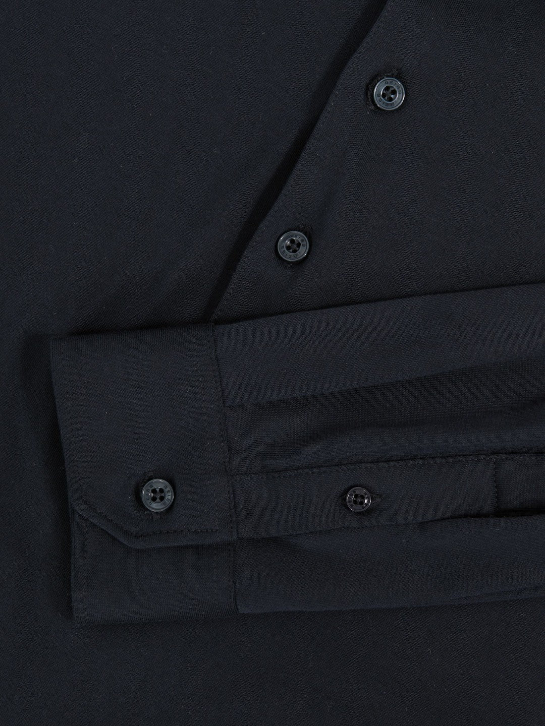 Reiss | Cotton-Jersey Long Sleeve Polo Shirt in Navy