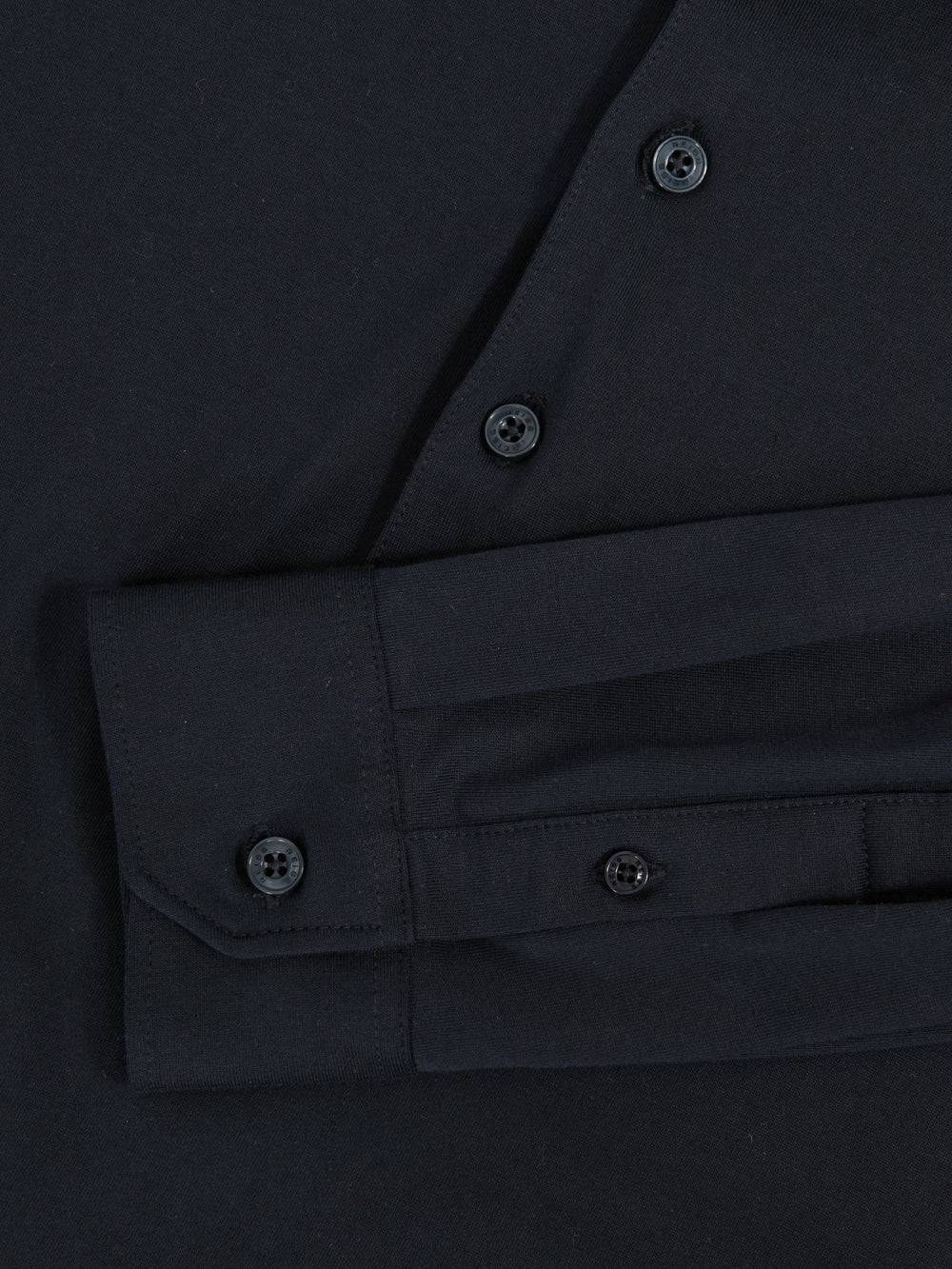 Reiss | Cotton-Jersey Long Sleeve Polo Shirt in Navy
