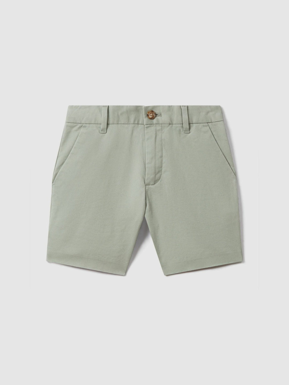 Reiss | 3-9 yrs Cotton Chino Shorts with Stretch in Pistachio